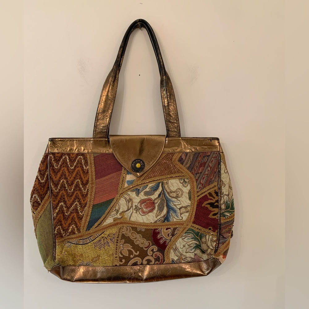 Andr Cellini Patchwork Leather Bag - image 1